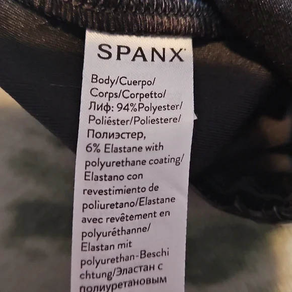 NWOT Spanx Faux Leather High-Rise Skinny Black Pants - Picture 11 of 11